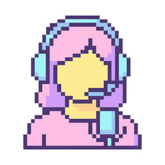 Obraz premium PNG Pixel art gamer avatar