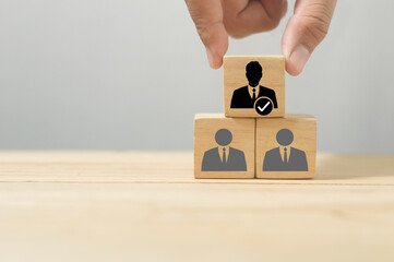 employee analytics, select candidate concept of HR recruitment, evaluate, performance, probation,...