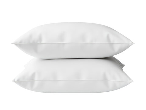 Two white pillows stacked on top of each other, great for interior design and lifestyle photoshoots