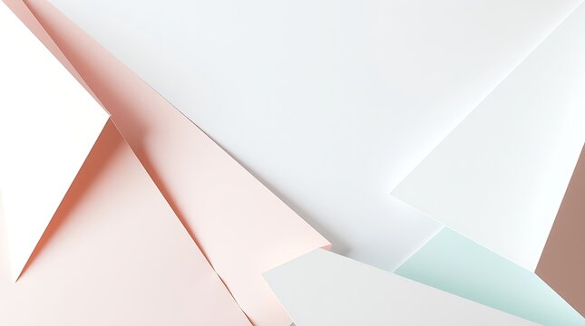 Abstract Pastel Paper Layers Background with Soft Shadows