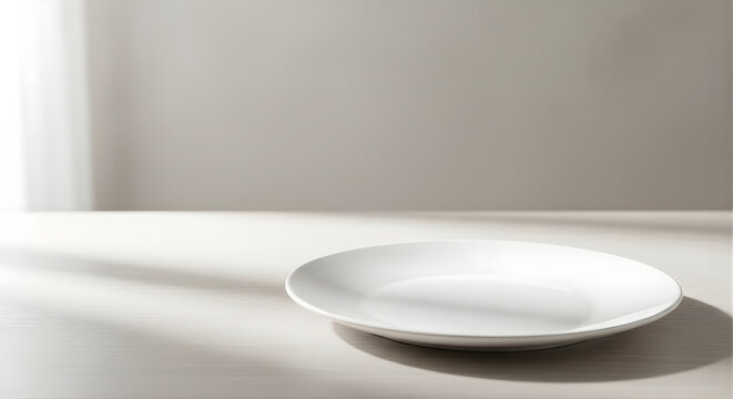 Empty plate food background with copy space