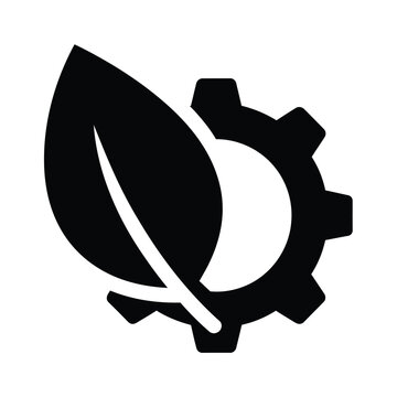 Gear with leaf for eco friendly industrial technology