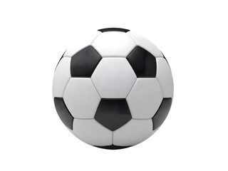 Naklejka premium A black and white soccer ball isolated on white background