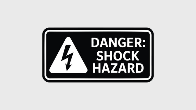 Warning sign for electrical shock hazard
