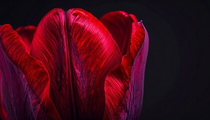 Ultra macro close up of deep burgundy iris petals revealing velvety texture, intricate striations and folds, dramatic low key lighting, rich shadows and botanical realism