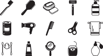 Fototapeta premium Collection of various personal care and beauty items