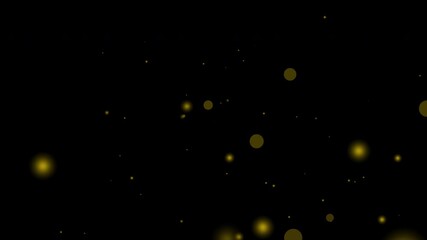 Luxury gold glowing particles with soft light sparkle scattered on transparent background ideal for elegant motion graphics cinematic titles world celebration events and festive visual design