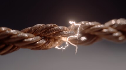 Minimal abstract isolated connection with lone signal bridging empty space, futuristic network idea, digital communication, solitude, technology dependence and modern connectivity symbolism