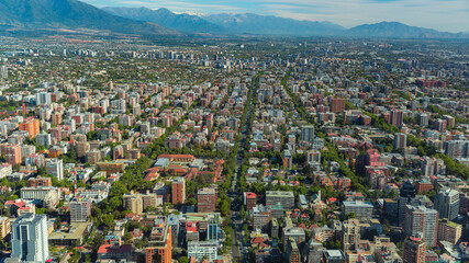 panoramic view of the city of Santiago, Chile