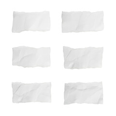 Obraz premium Set of tattered paper strips isolated on transparent background