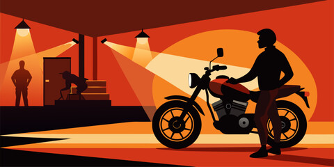 Fototapeta premium Need a visual asset for your design project? This vector illustration is ready to add a tough, masculine touch to posters or more universal designs.