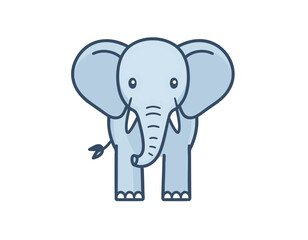 Single animal icon of a mammal elephant