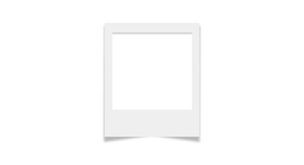 Blank white Polaroid instant photo frame. Polaroid postcard vector file in PNG format with background overlay. © Ihor Nemynushchyi