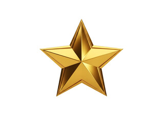 Fototapeta premium Golden five-point star
