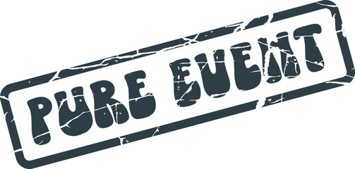 Distressed Pure Event Rubber Stamp Graphic for Important Announcements and Gathering Promotion