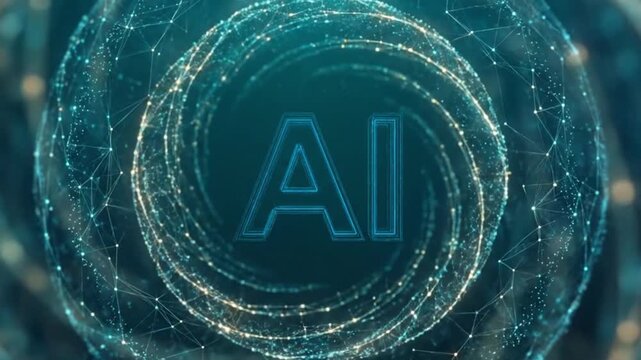 AI Universe: The AI logo within a sphere of interconnected nodes. It symbolizes the ever-expanding universe of AI.