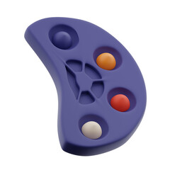 Palette with Four Paints 3d illustration