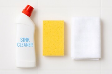 Household cleaning essentials providing effective hygiene and sanitation for bathroom, kitchen, or domestic chores