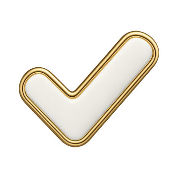 PNG Elegant gold checkmark symbol