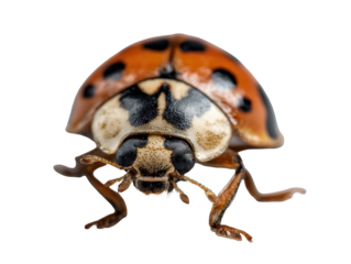 Close-up of Ladybug on White Background