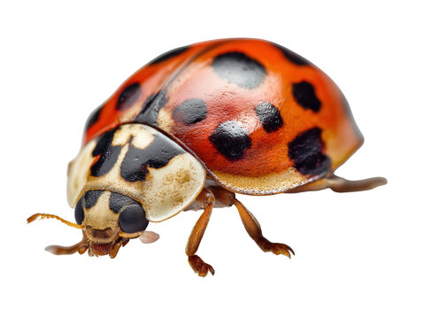 Close-up of a Ladybug on White Background