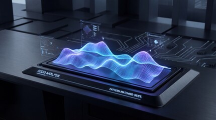 Advanced audio analysis tool isolated on white background