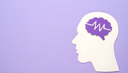 Mind health and epilepsy awareness A symbol of brain activity and the fight against neurological disorders