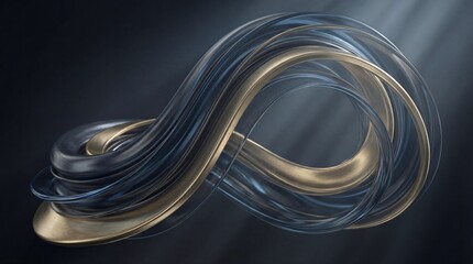 Abstract swirling lines isolated on white background