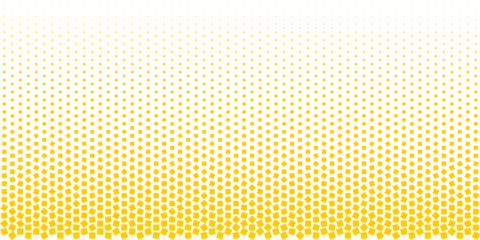 Sunny Yellow Halftone Square Gradient Pattern Transitioning on White Background, Abstract Vector Illustration for Cheerful Designs