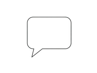 Speech bubble icon isolated on transparent background