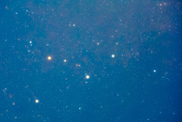 Fototapeta premium Star Map of Cassiopeia and Guide: How to find Deep Sky Objects