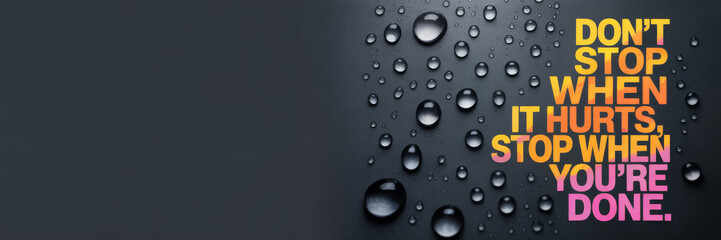 Fitness Centre Advertisement Card for New Customers - Motivational Quote 
