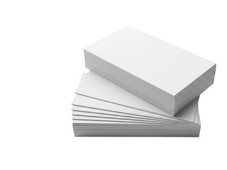 Stack of business cards isolated on transparent background