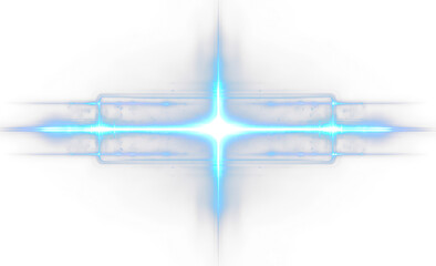 Futuristic blue light overlay clipart glowing starburst horizontal energy beam sci fi glow neon