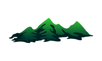 Green hills illustration design vector