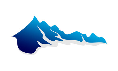 Blue hills illustration design vector