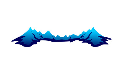 Mountain hills illustration design vector