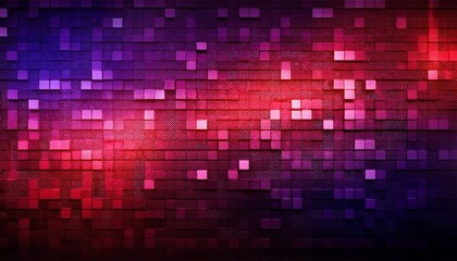 a dark red and purple noise effect background with light shadows blends into the base background featuring a pixelated backdrop