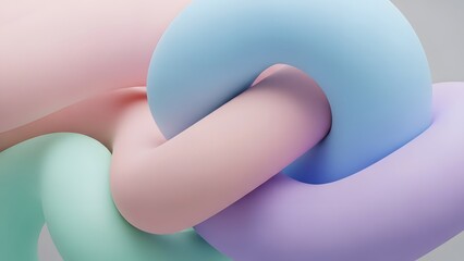 Abstract soft pastel shapes with smooth flowing curves creating a modern and elegant minimalist design background.
