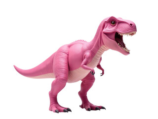 Obraz premium A plastic toy Tyrannosaurus Rex figure with its mouth open, great for imaginative play or decorative purposes