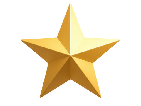 A single gold star against a clean white background