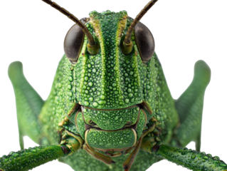 Macro Shot of a Green Grasshopper