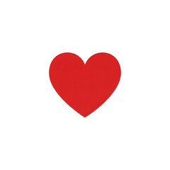 Red heart icon isolated on transparent background