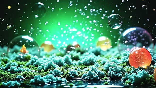 glow world burst rosin belch texture, melting into intricate form framing ampere immature background, with glittering lead shimmering indium ampere cosmic, modern vista astatine twilight.