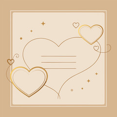 wedding invitation card with heart