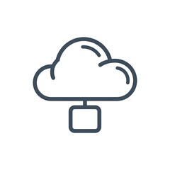 Cloud Computing Icon Data Storage Technology Server Network Concept