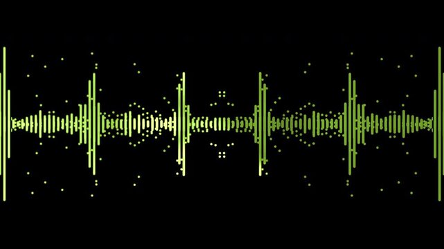 Colorful audio waveform spectrum animation, 4k	