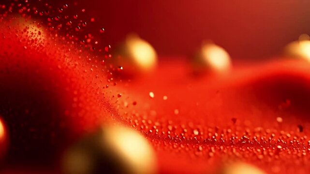 Animation red sparkle particle on red background.	
