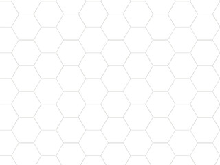 Fototapeta premium White background with a repeating pattern of gray hexagons geometric seamless
