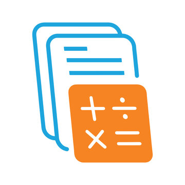 Flat design math equation icon